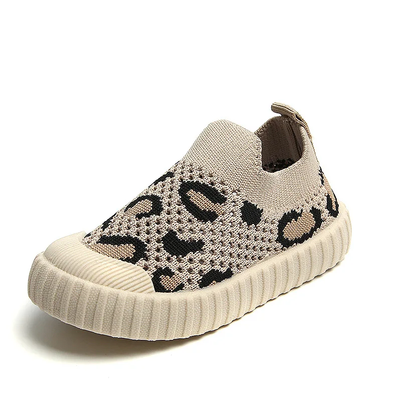 Children Mesh Breathe Sneakers Spring New Casual Leopard Boys Mesh Shoes Girls Toddler Shoes Light Soft Bottom Shoes Zapatillas 6