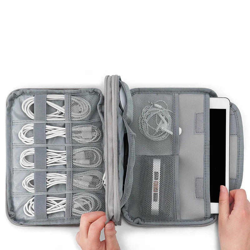 Electronics Protective Storage Bags for Cable Organizer Bag Handheld Tech Pouch for Tablet Phones & Power Banks Organizador Case - 5