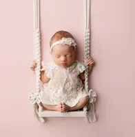 Baby Swing  Newborn Photography Props Wooden Chair  Babies Furniture Infants Photo Shooting Prop Accessories  Fotografia 1
