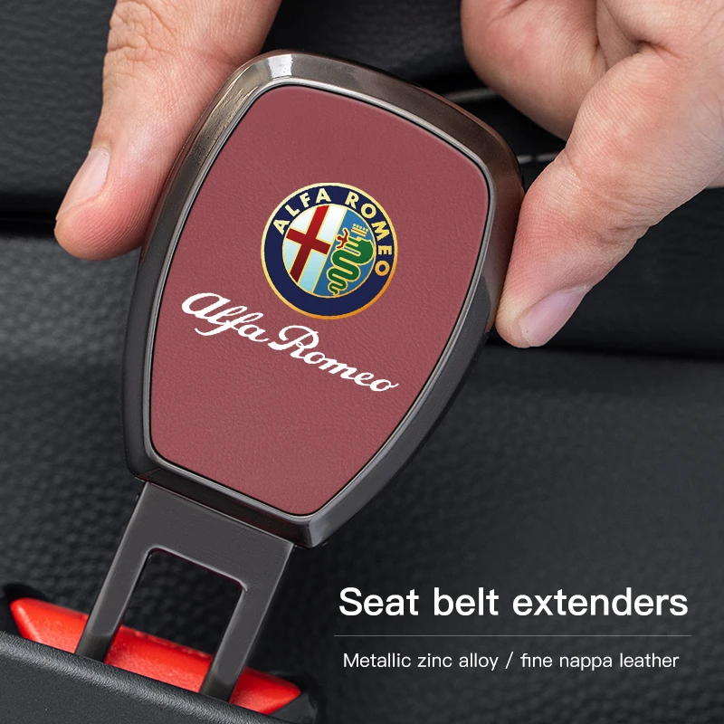 Car New Seat Belt Clip Extender Safety Belt Lock Buckle Plug Per Alfa Romeo Spider 156 Mito 147 4C 159 8C 166 Gt Tonale