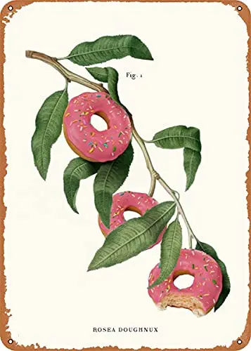 

Donut Plant Vintage Look Metal Sign Art Prints Retro Gift 8x12 Inch