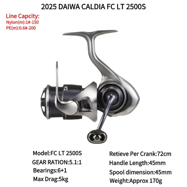 Daiwa 2025 CALDIA FC LT 1000S 2000S 2000S-H 2500S 2500S-H CALDIA