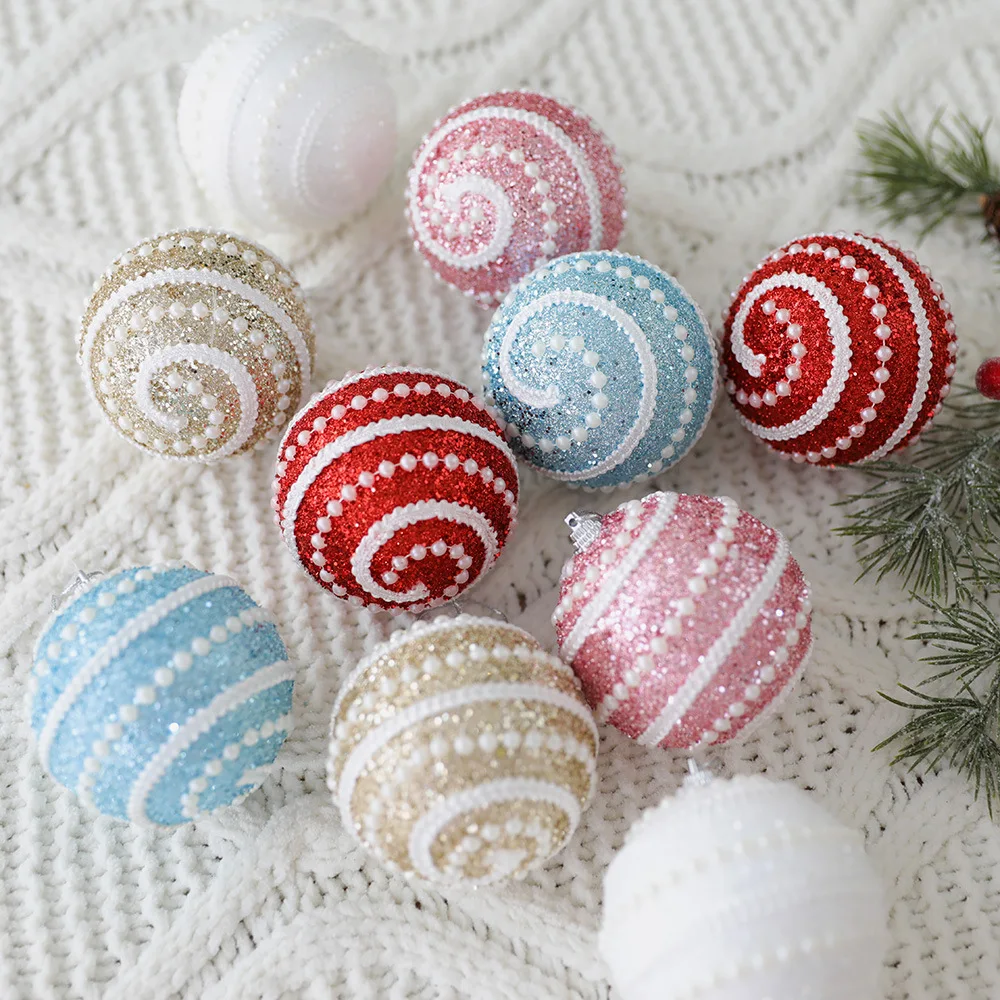 1PCS Christmas Tree Decor Hanging Balls Sequined Shiny Ball Pendant Christmas Tree Home Party Hanging Decorations New Year 2026