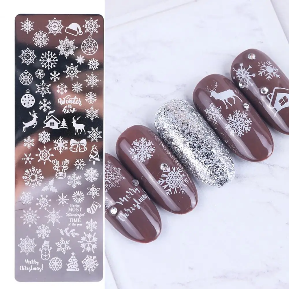 Useful Nail Art Stamping Plate Reusable Leaf Flower Printing Solid DIY Manicure Template Nail Tool 4