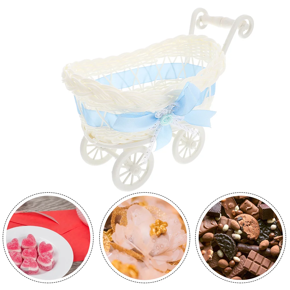 

Cart Basket Home Use Storage Dried Fruit Candy Serving Wedding Flower Sundries Cute Baby Shower Decorations for Gifts