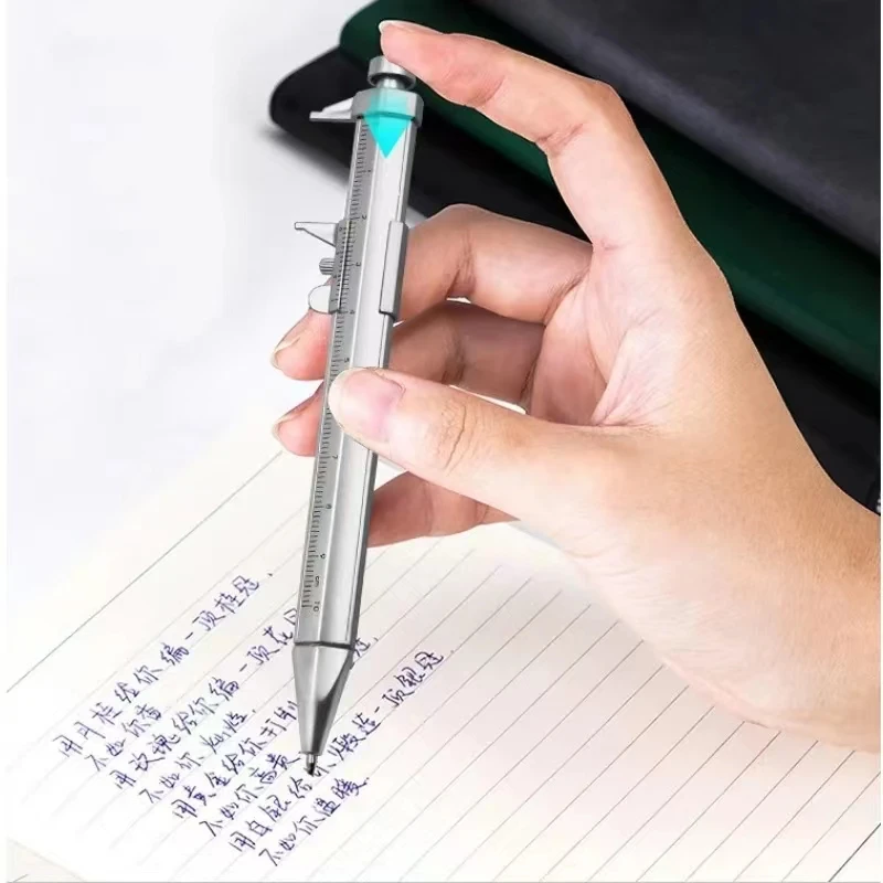 3PCS Caliper Pen Vernier Caliper Roller Ball-Point 1mm Plastic Student Stationery Gift Vernier Measuring Tools 0-100mm