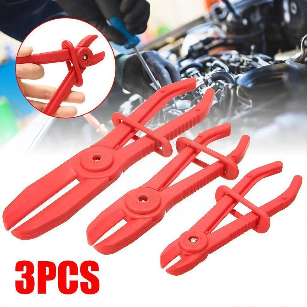 

3Pcs/Set Nylon Hose Clamp Tool Set Brake Fuel Water Tools Hose Plier Pliers Tool Clamp Car Repair Free Line Hands O9H5