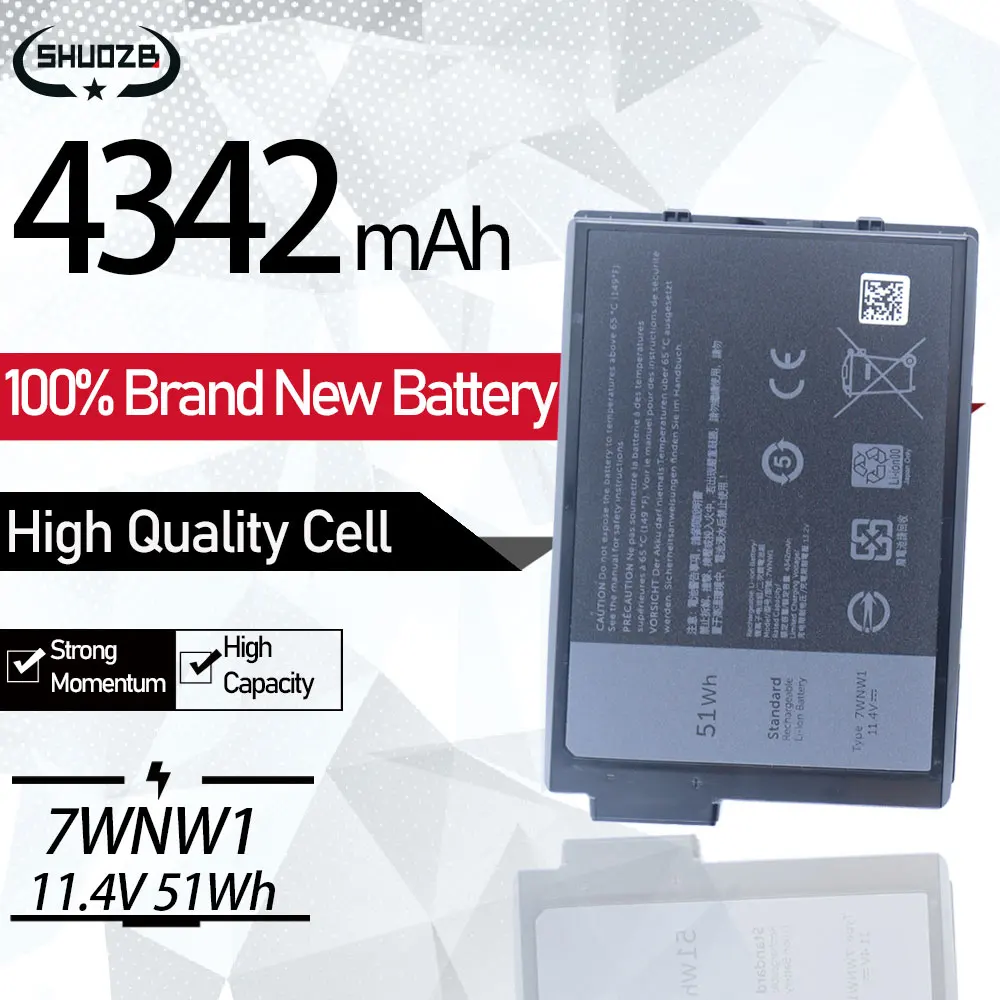 7Wnw1 Dmf8C 0Dmf8C Batteria Del Computer Portatile Per Dell Latitude 7424 5420 5424 5420 Serie Di Notebook Robusta Estrema P85G P86G P85G001 11.4V