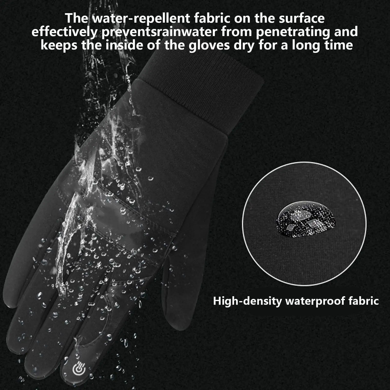 Heated Winter Gloves Windproof USB Heating Cycling Gloves Mitts With Adjustable Temperature For Men Women Elderly Driving