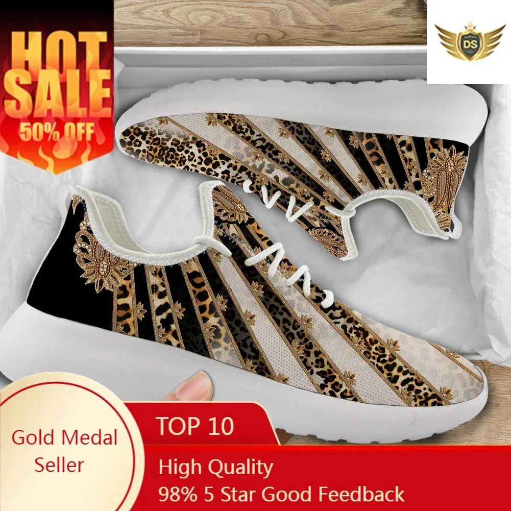 Golden Europe Floral Printed Women Running Sneakers Comfortable Sport Shoes Women Mesh Lightweight Walking Shoes