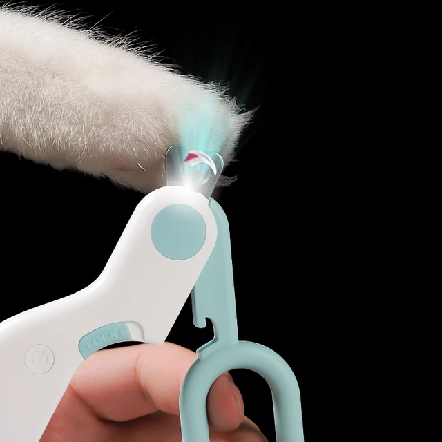 S48afdfa37d384e338bc5e18350661238O.jpg LED Light Cat Dog Nail Clipper Cutter Professional Pet Claw Trimmer with Safety Lock Puppy Kitten Animals Care Grooming Tool Kit