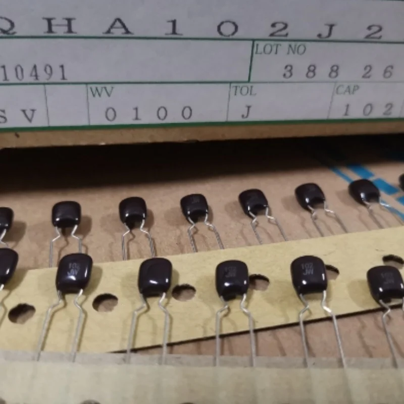 

10PCS AHSV 100V 102 1000PF Japan NISSEI/NIS Nissei Black Lacquer Audio Film Capacitors