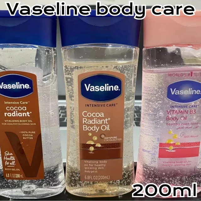 Vaseline Body Oil, Brightens Skin Tone, Improves Dry and Flaky Skin, Nourishes and Moisturizes Body Gel Oil, 200ml 1