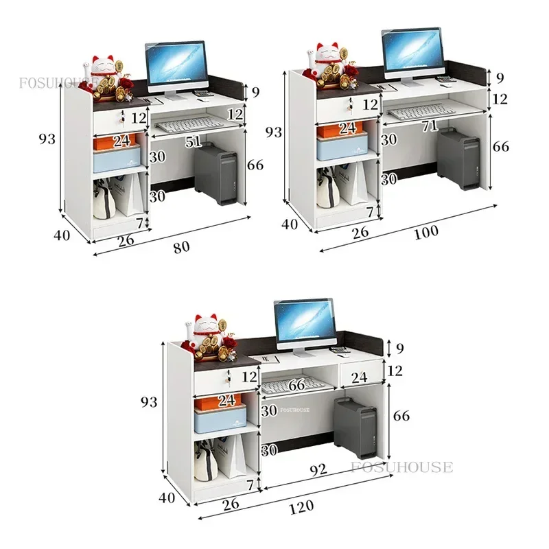 Counter Company Front Desk Reception Desks Cash Register Beauty Salon Bar Table Clothing Store Coffee Shop Reception Desk r