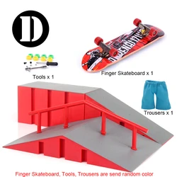 Deluxe Mini Finger Skateboard Park with Ramps and Stair Set - DIY Indoor Toy Kit (4D)