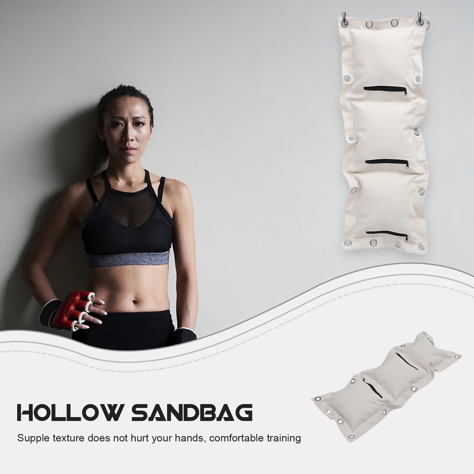 Household Wall-mounted Wing Boxing Bag Fitness Punching Canvas Triplet Empty