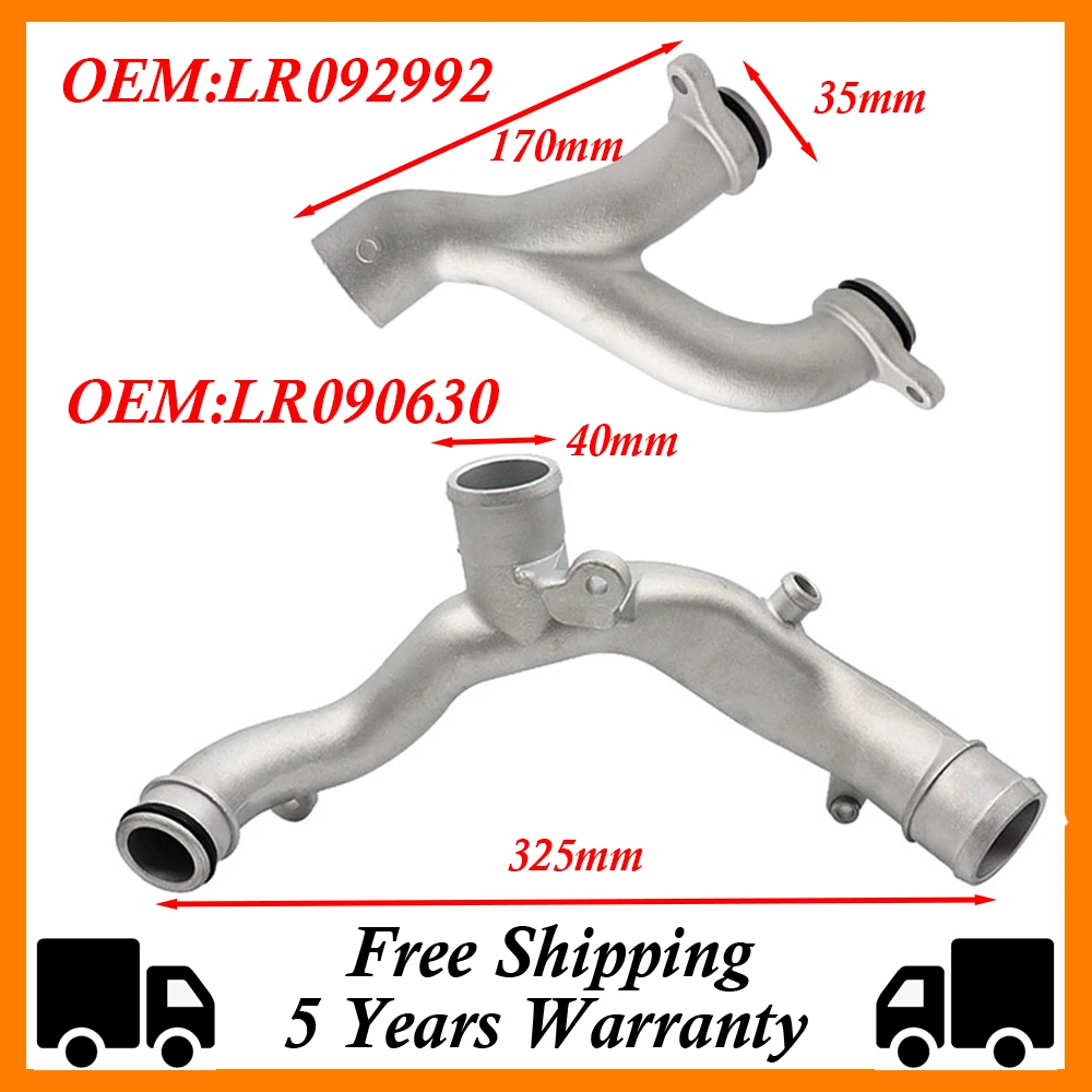 

3.0L V6 5.0 V8 PETROL SC WATER OUTLET TUBE THERMOSTAT HOSE LR090630 LR092992 FOR DISCOVERY 4 RANGE ROVER SPORT LR050934 LR050935