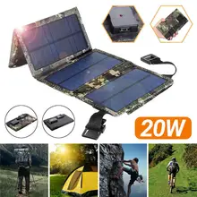 

Solar Cell Charger Waterproof Fast Charging Foldable 20W USB Folding Solar Panel Charger for Smart Phone