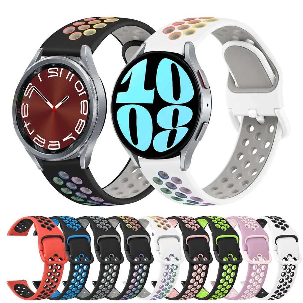 

Ремешок 20 мм для Samsung Galaxy watch 6 4 5 pro 40 мм 44 мм 45 мм/4 6 classic 43 мм 47 мм 42 мм 46 мм/3 41 мм/Active 2, браслет