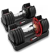 Keppi Adjustable Dumbbells Set-25 lb Dumbbells with Anti-Slip Metal Handle for Exercise & Fitness...