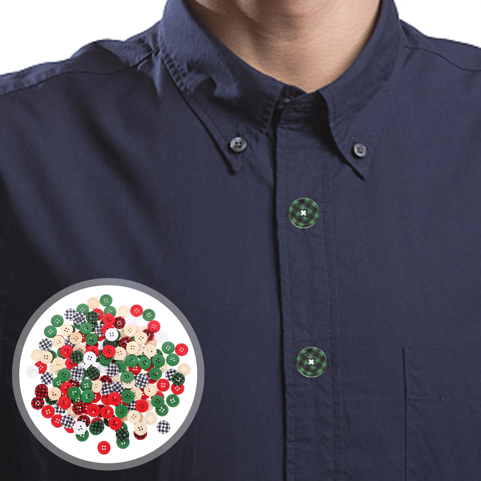 

300 Pcs Christmas Buttons Clothes Decorate Delicate Clothing Replaceable Plastic Fabric