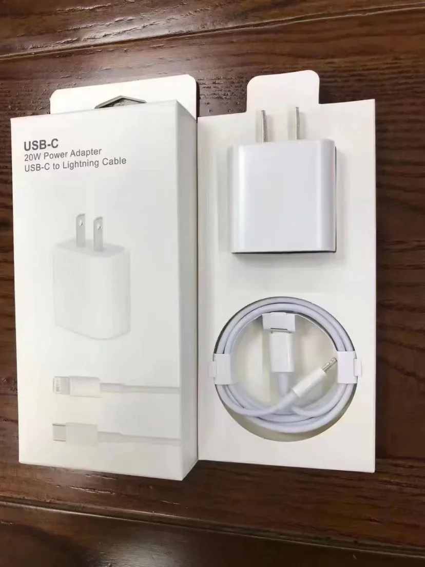 50pcs wholesole PD 20W C to lightning cable set with box 20W PD Quick Charger Fast adaptor iPhone 14 11 Pro max