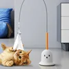 Fun Self-amusement Cat Badminton Stick Detachable Bite Resistant Teasing Cat Stick with Balls Cat Interactive Toy Self Happy