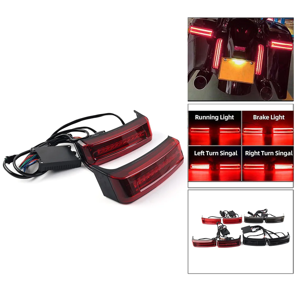 

Motorcycle Saddlebag Run Brake LED Turn Signal Lights Indicator For Harley Davidson Touring CVO Electra Road Glide 2014-2023