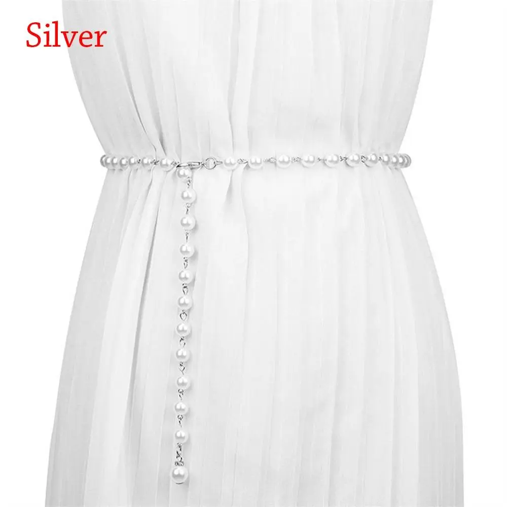 Weiße Perle Gürtel Mode vielseitige Damen Taille Kette Mode vielseitige elegante böhmische Gürtel Kleid Hemd Dekoration – Detail 8