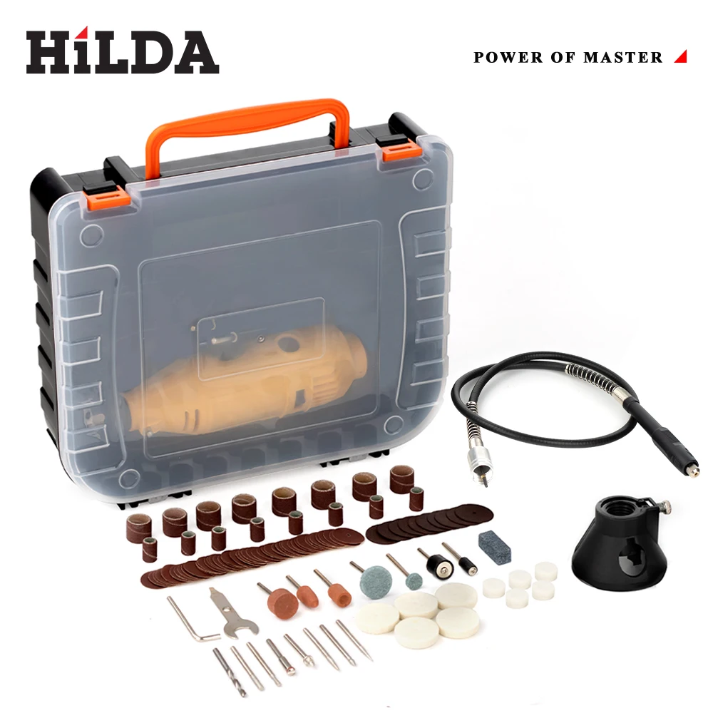 HILDA 미니 드릴 전기 조각 펜, 가변 속도 드릴 회전 도구 키트, 연삭 연마용 조각사 펜