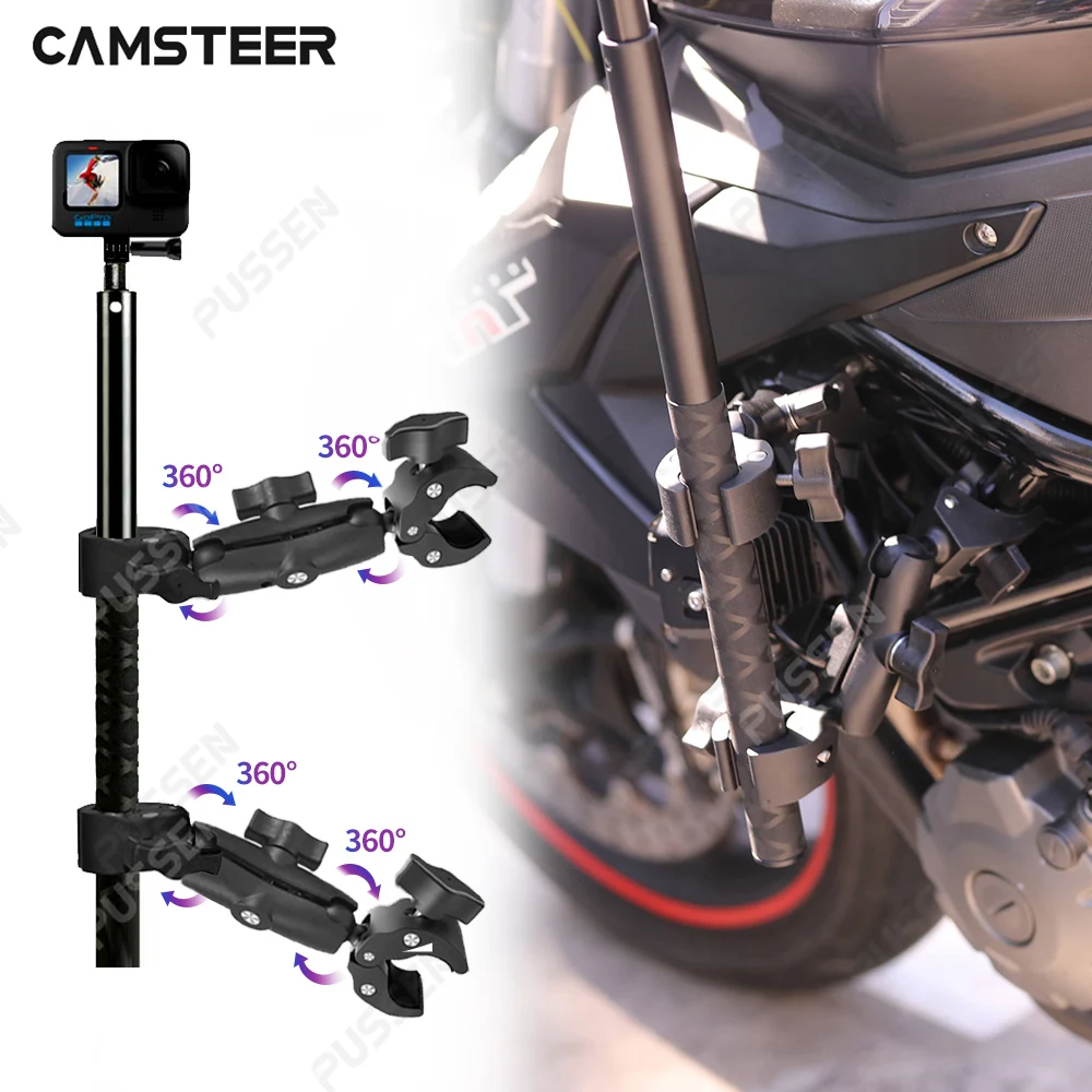 TUYU-Palo de Selfie Invisible para motocicleta, soporte de montaje en  manillar para GoPro Max Insta360 One RS X2, accesorios de cámara