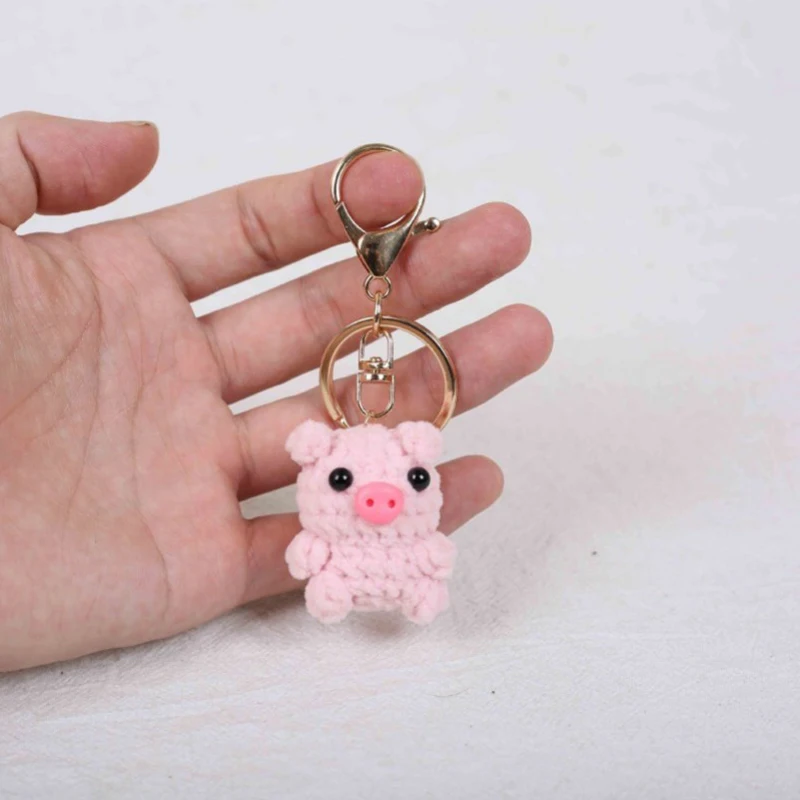 Mini Animal Series Crochet Keychain Cute Animal Doll Keyrings Mini Sheep Cow Knitting Doll Keychain Wholesale Custom Accessories 4 S48b10982bc414dd1bfdf55b34bd1ee01r