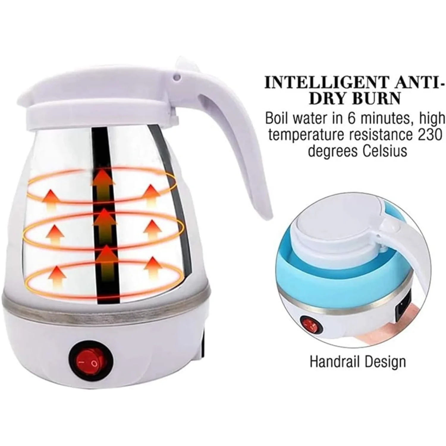 Portable Travel Foldable Kettle Collapsible Water Boiler For Coffee Tea Fast Water Boiling Pot 110V
