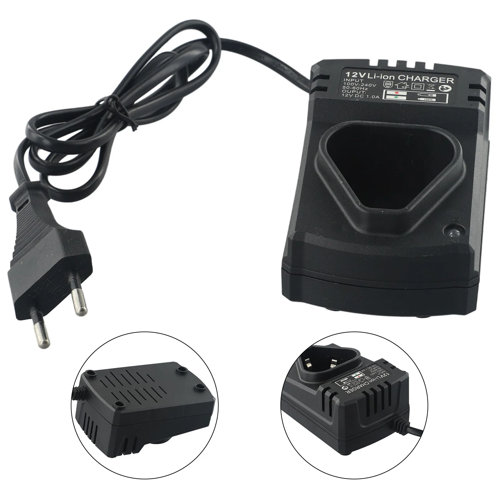 Power Tool Part DC US/EU Li-ion Rechargeable Charger Support 110-240V Black For Electrical Lithium Drill 12V Lithium Screwdriver