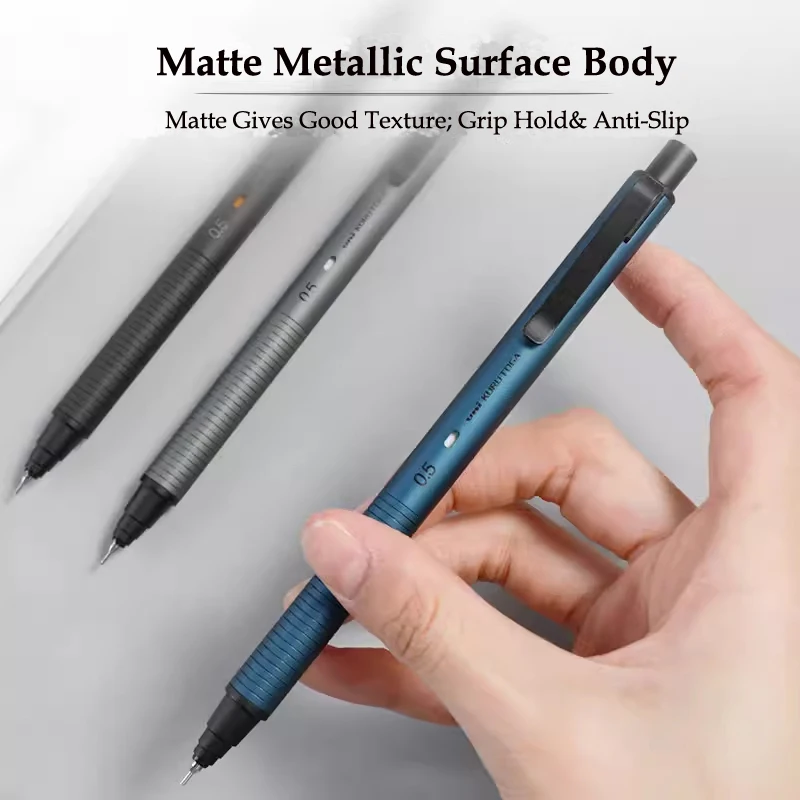 Uni 메탈 쿠루토가 M5-KH 기계식 연필, 0.5mm HB, 2B 리드, 자동 쿠루 토가 업그레이드 드래프트 드로잉 연필, 파손 방지