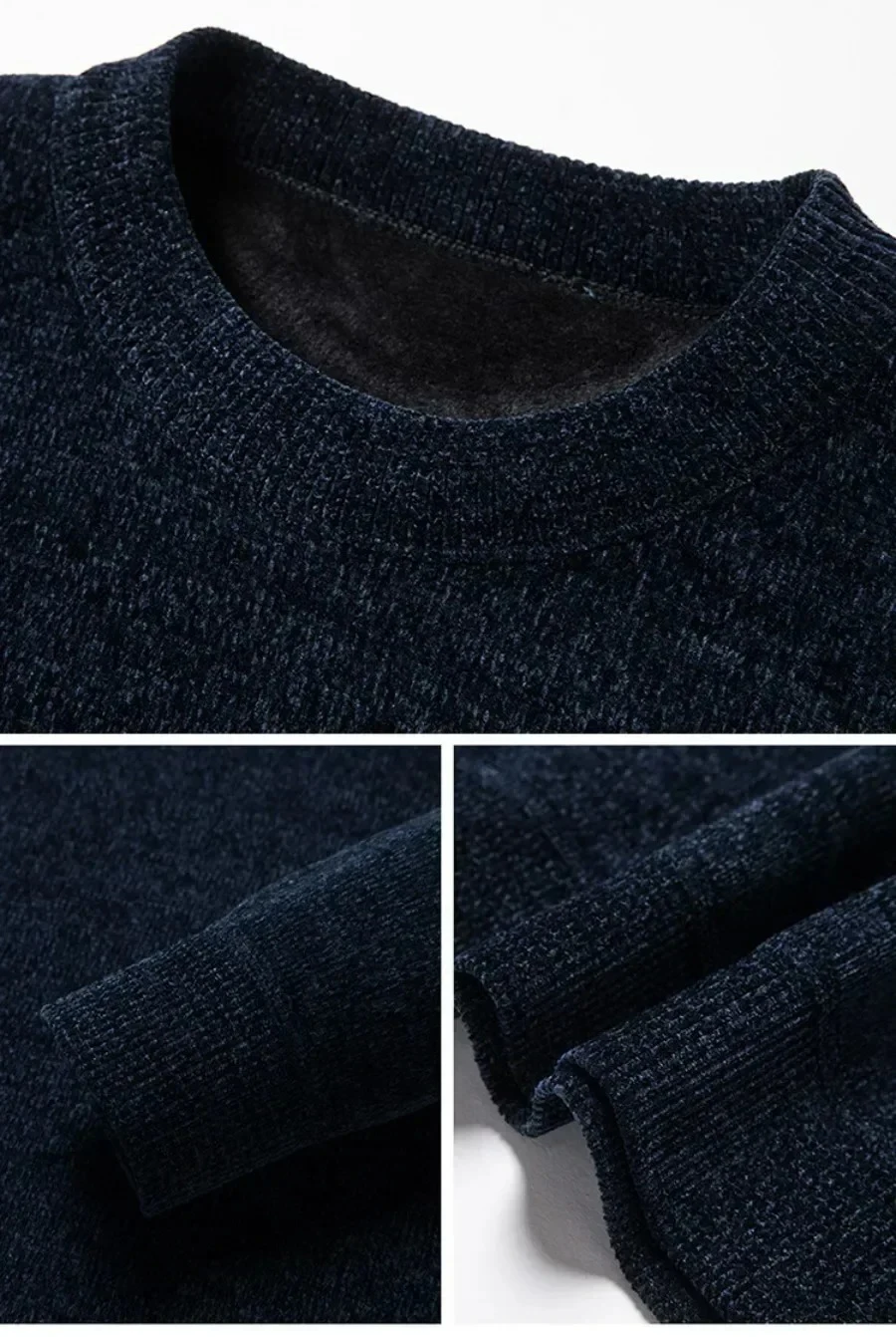2024 Men's Thick Warm Chenille Cashmere Sweater Top Autumn Winter Soft Casual Pullover Sweater Tops Male Knitted Sweater свитер 6
