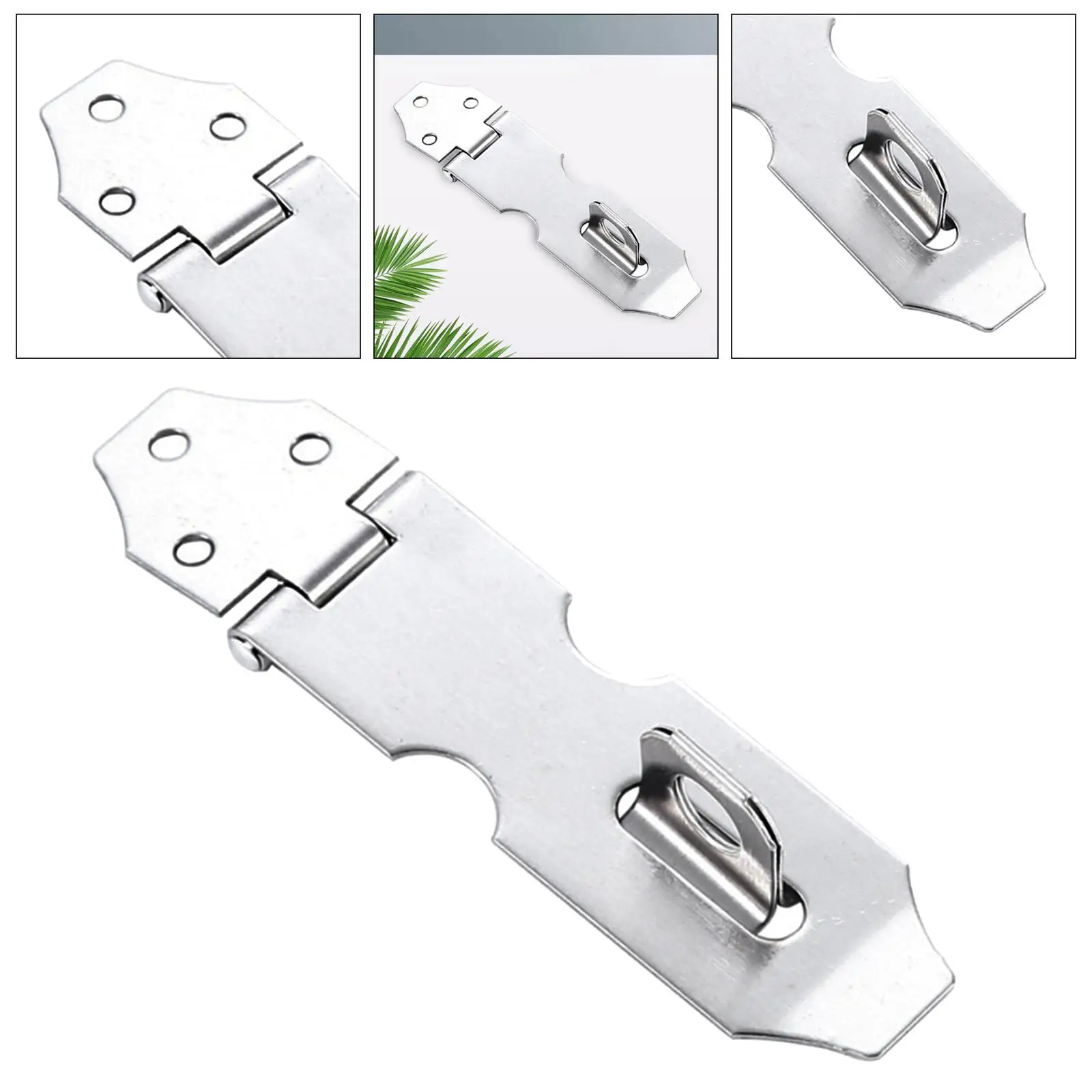 2x Padlock Clasp Heavy Duty Door Lock Hasp Latch for Chests Cabinet Shed