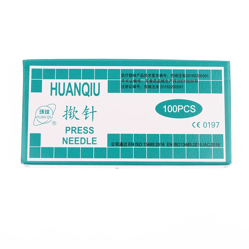 100PCS/Box Disposable Needle Thumbtack Needles Press-needle Auricular Acupuncture Intradermal Needling Ear Acupuncture Tool