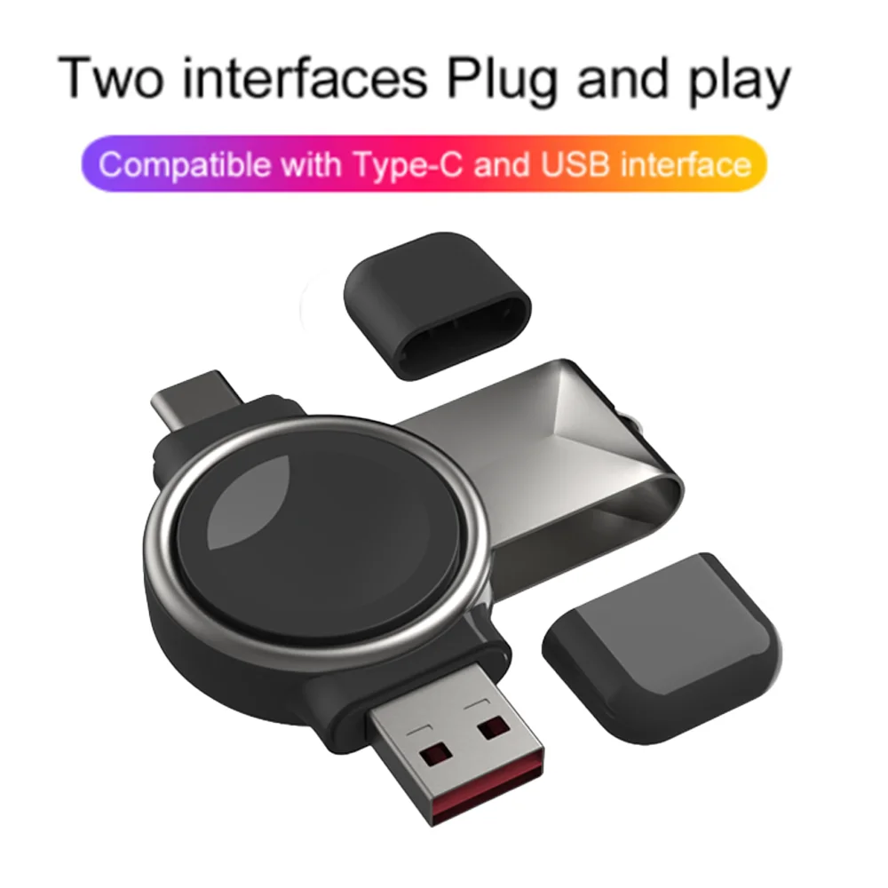Portable Wireless Charger For Galaxy Watch 4 Power Bank For Samsung Galaxy Watch 3 Active 2 1 Magnetic USB-C Charger Dock