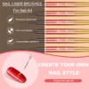 6Pcs Transparent French Stripe Liner Kolinsky Brush 3D Tips Manicure Ultra-thin Line Drawing Pen Brushes Painting Nail Art Tools 2