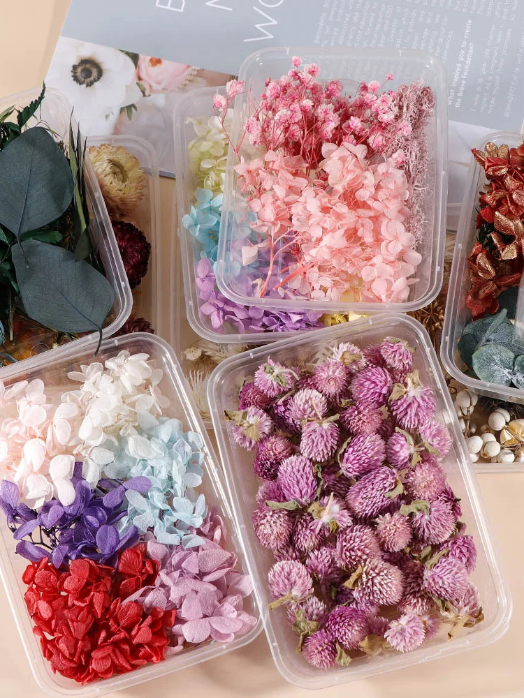 Preserved Flower Mixed Dried Flower DIY Material DIY candle making flower  Handmade Real Dried Flower epoxy resin dried flowers