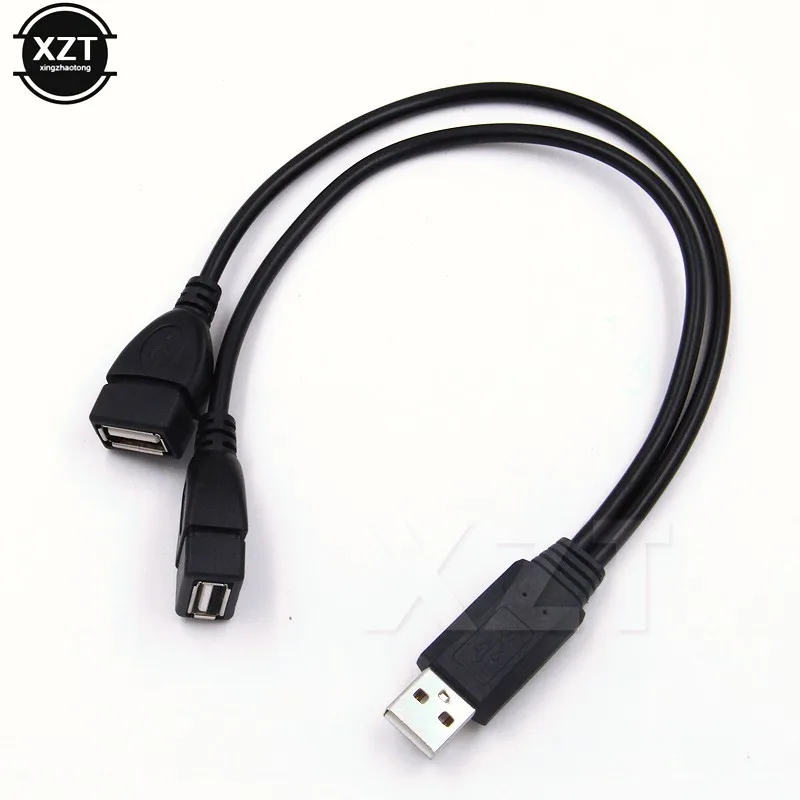 

USB Charging Power Extension Cable USB 2.0 A 1 Male to 2 Dual USB Female Data Hub Power Adapter Y Splitter High Quality