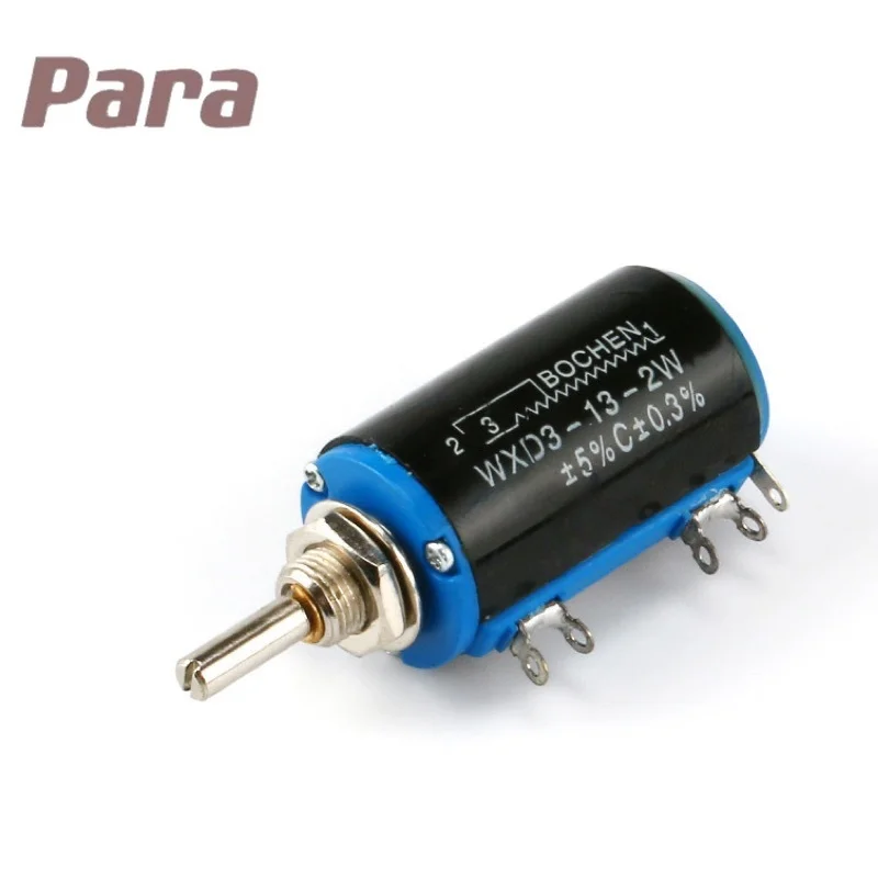WXD3-13-2W 1K 2.2K 4.7K 5.6K 10K 22K 47K 220R 470R 220 470 ohm WXD3 WXD3-13 2W Wirewound Multi-Turn Potentiometer Rotary Switch multiturn potentiometer electronic components