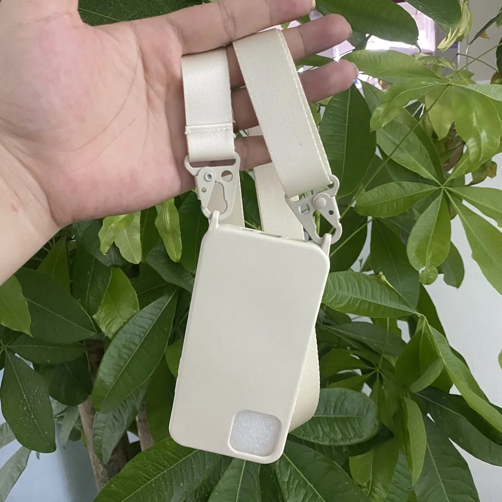 Crossbody Necklace Strap Lanyard Cord Silicone Phone Case for iPhone 13 12 11 15 14 16 Pro Max X XR XS Max 7 8 Plus Cover — view 5