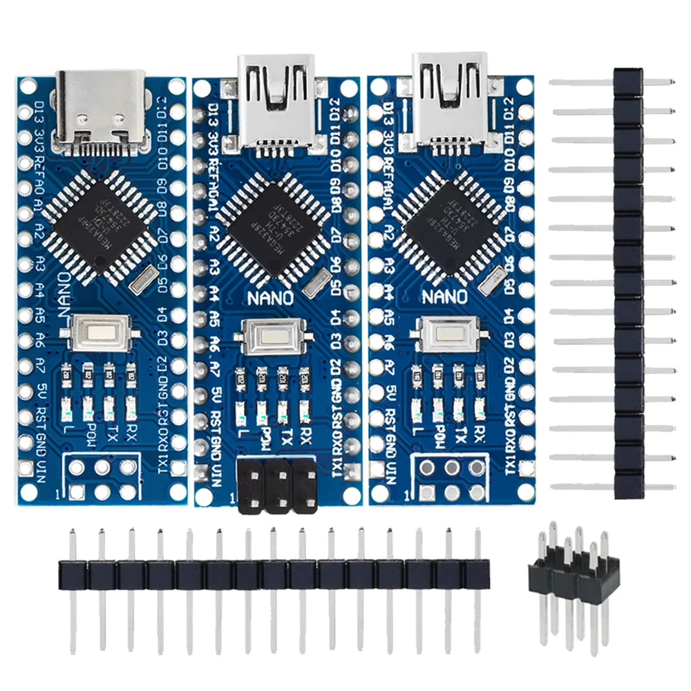 Typ-c Micro Mini USB Nano 3.0 mit Bootloader kompatiblen Controller für Arduino CH340 USB-Treiber 16 MHz Original IC ATMEGA328P – Detail 20