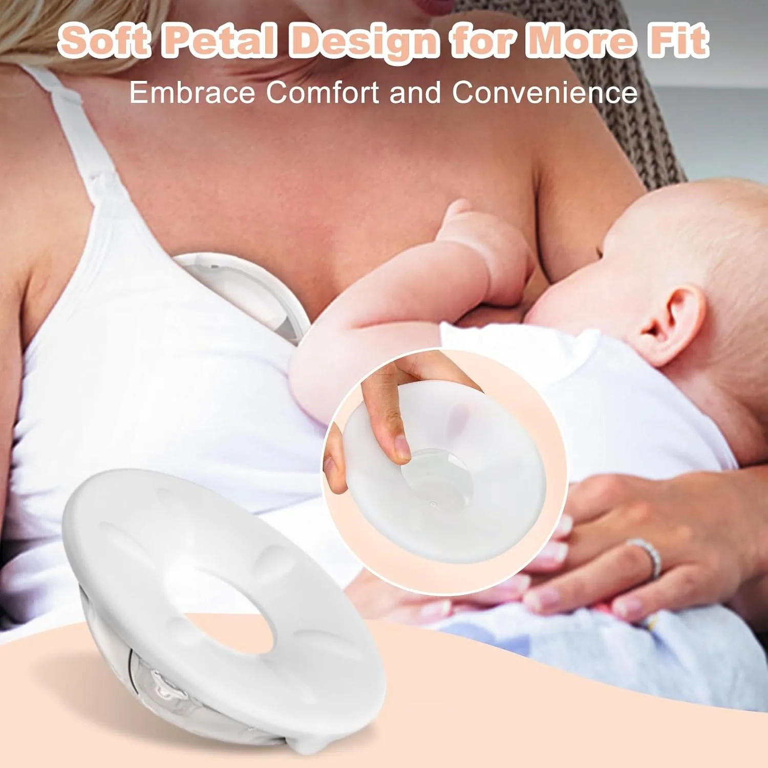 Wearable Breastmilk Collectors Cup Silicone BPA Free Reusable &Washable Nursing Pads For Breastfeeding Shelly Breastmilk Catcher 3