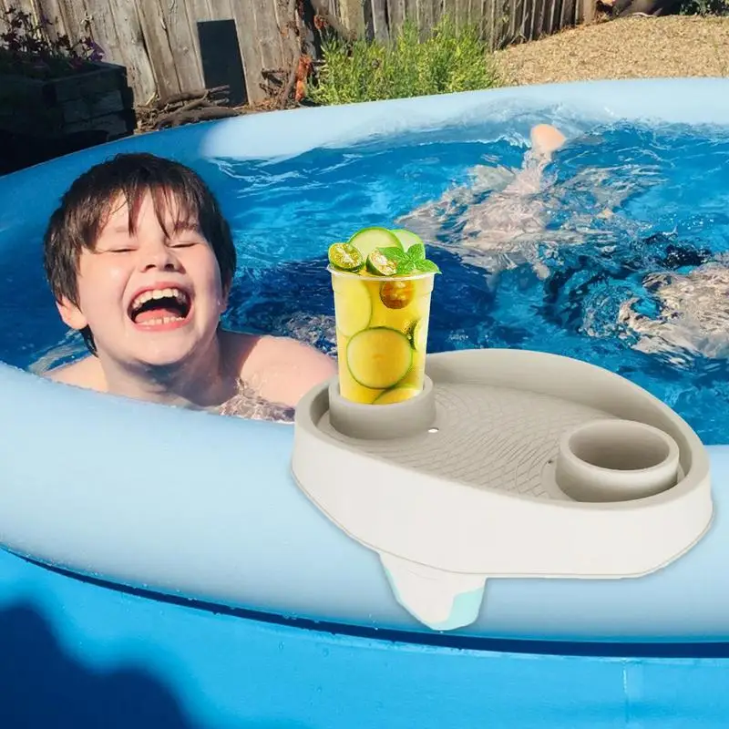 Hot Tub Tray Hot Tub Side Table Nonslip Drink Cup Holder Drink Caddy With Cup Holders Bathtub Spa Accessories And Supplies