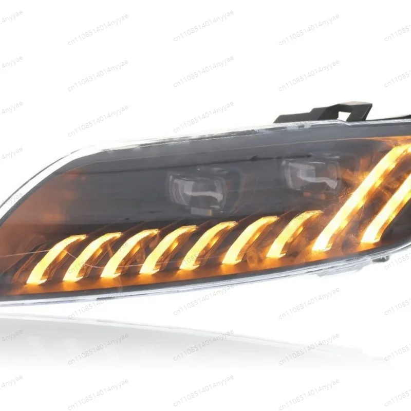 Q7 2006-2015용 LED 헤드라이트 어셈블리, 다이나믹 스캔 DRL 및 시퀀셜 방향지시등 프로젝터 헤드램프 - 플러그 앤 플레이 개조