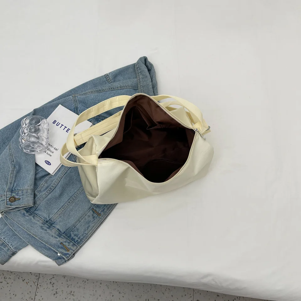 Women's Shoulder Bag Fashion Canvas Handbag Lightweight Crossbody Bag Waterproof Zipper Crossbody Bag Tote Shoulder Bag