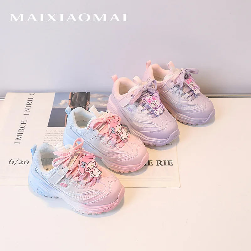 

Kuromi My Melody Sanrio Plush Kawaii Cartoon Cute Gradient Color Children's Shoes Anime Plush Toys for Girls Birthday Gift